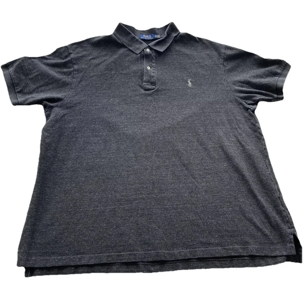 Polo Ralph Lauren Polo Shirt Mens Size 2XB Black Cotton Stretch Soft Casual